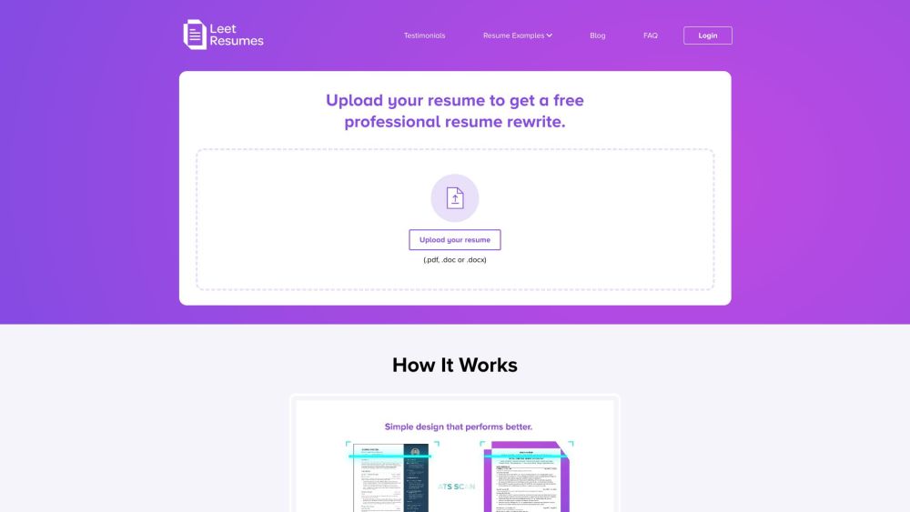 Leet Resumes: Free, ATS-Optimized, Data-Driven Professional Resumes