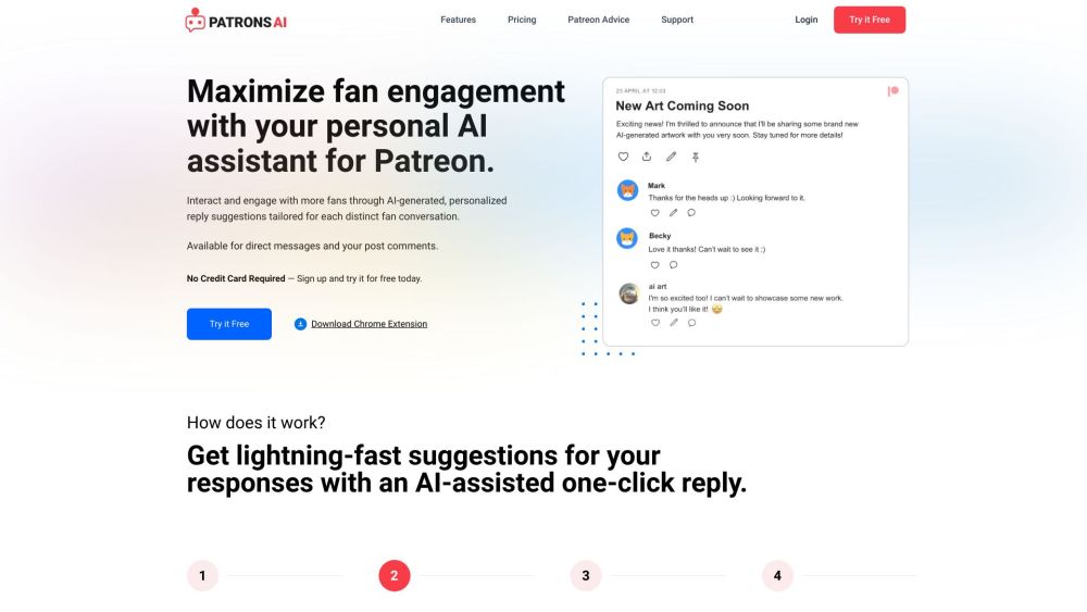 patronsAI: AI Tool Boosts Patreon User Engagement with Custom Replies