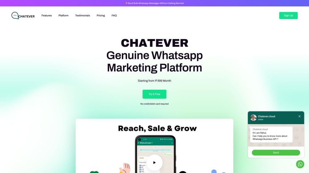 Chatever.cloud: Bulk WhatsApp Marketing & AI Chatbot Solutions