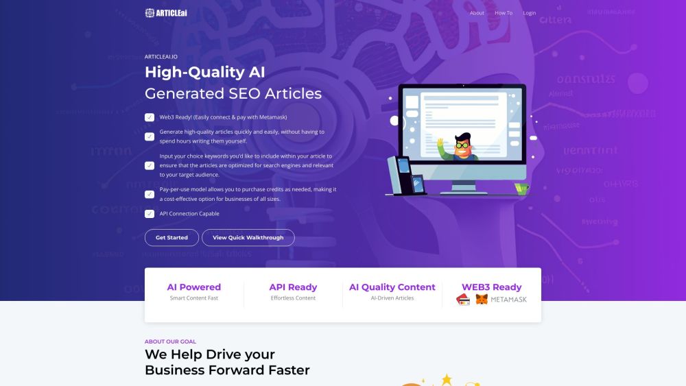 ArticleAI.io: AI-Powered Tool for High-Quality Article Generation