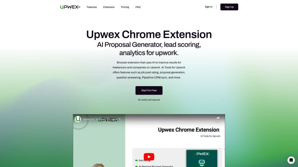 Upwex.io: AI Job Rating, Proposal Gen, Analytics, Deal Mgmt