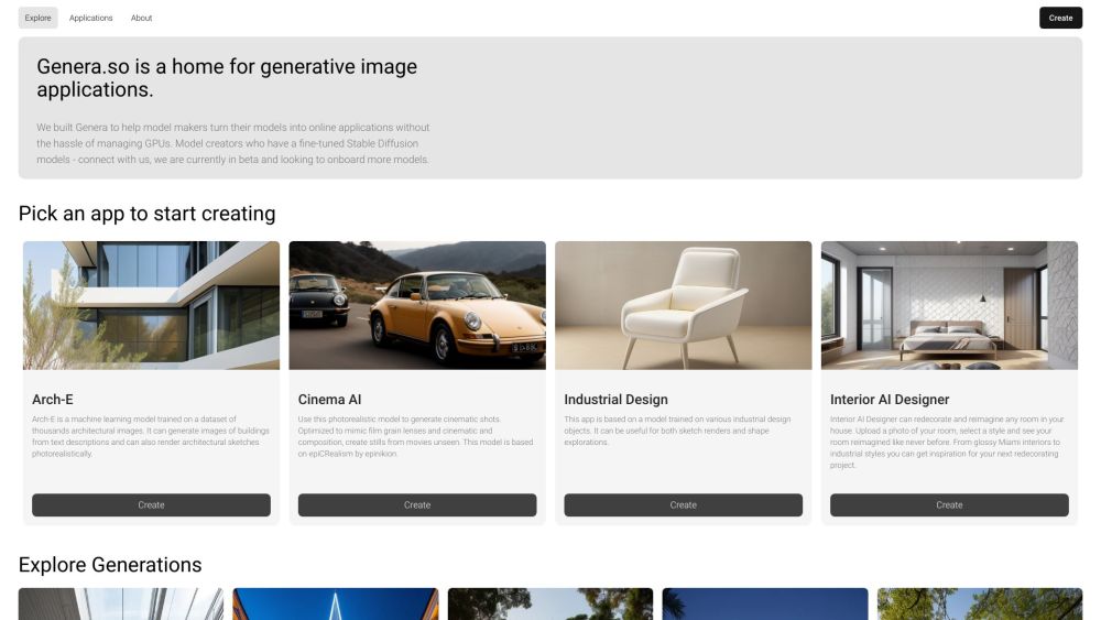 Genera.so: Simplified Generative Image App Platform for Model Makers