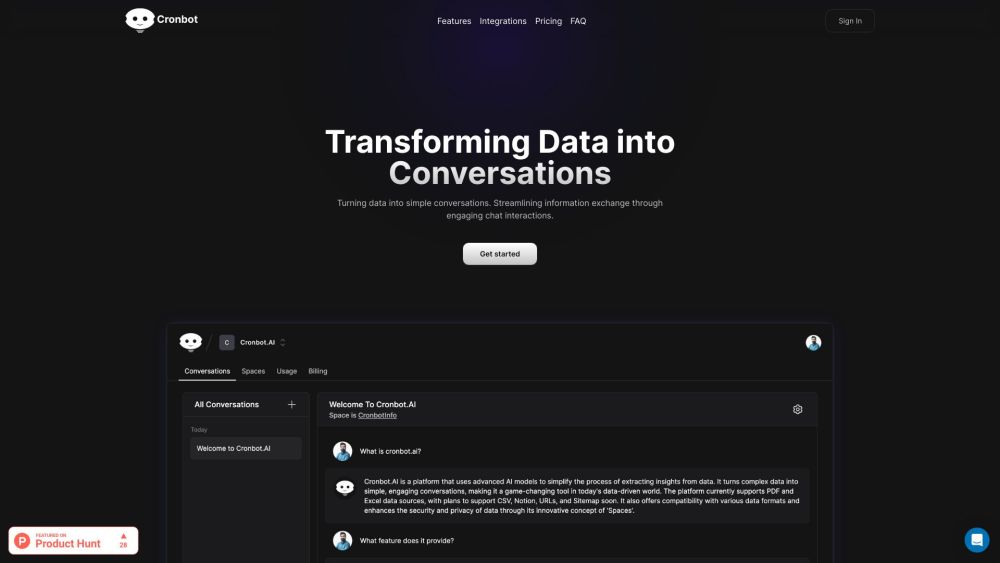 Cronbot.AI: AI-Powered Data Conversion & Insightful Interactions