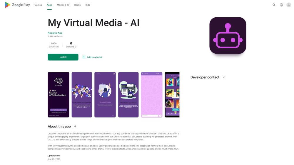 My Virtual Media: AI App with 100+ Content Creation Templates