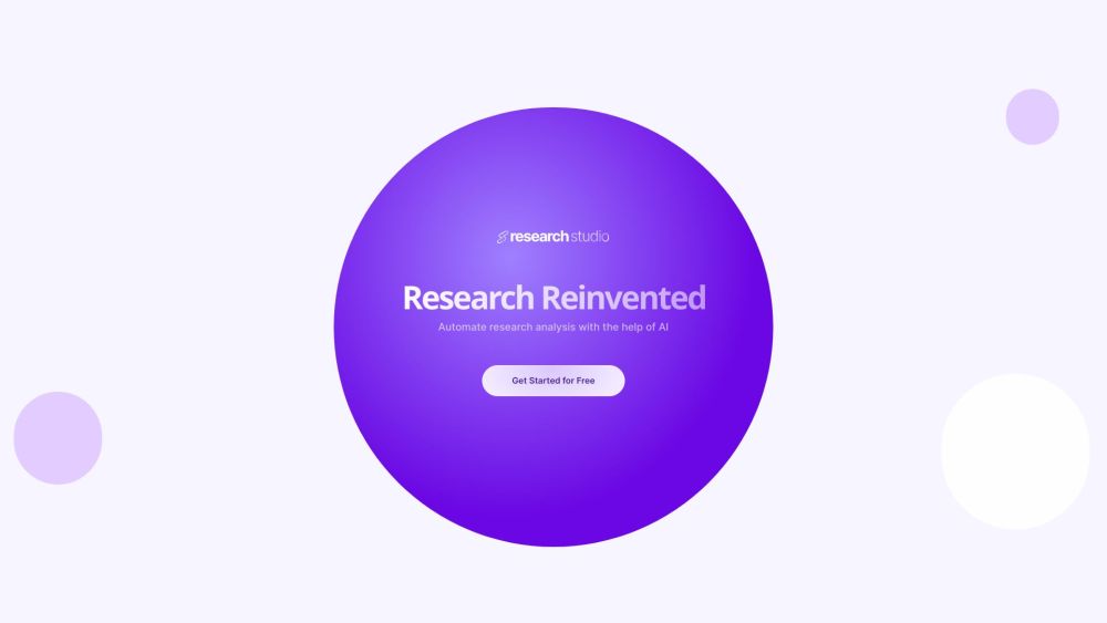 Research Studio: AI Analysis, Data Summarization, UX & Marketing