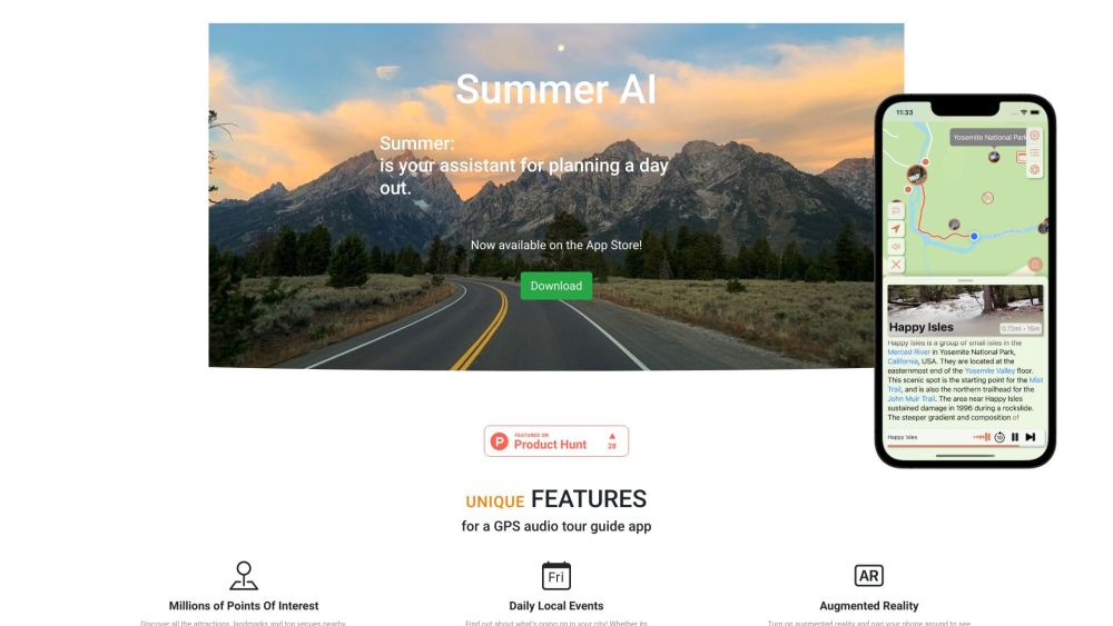 Summer AI: Audio Tour Guide, Nearby Stories, Points of Interest