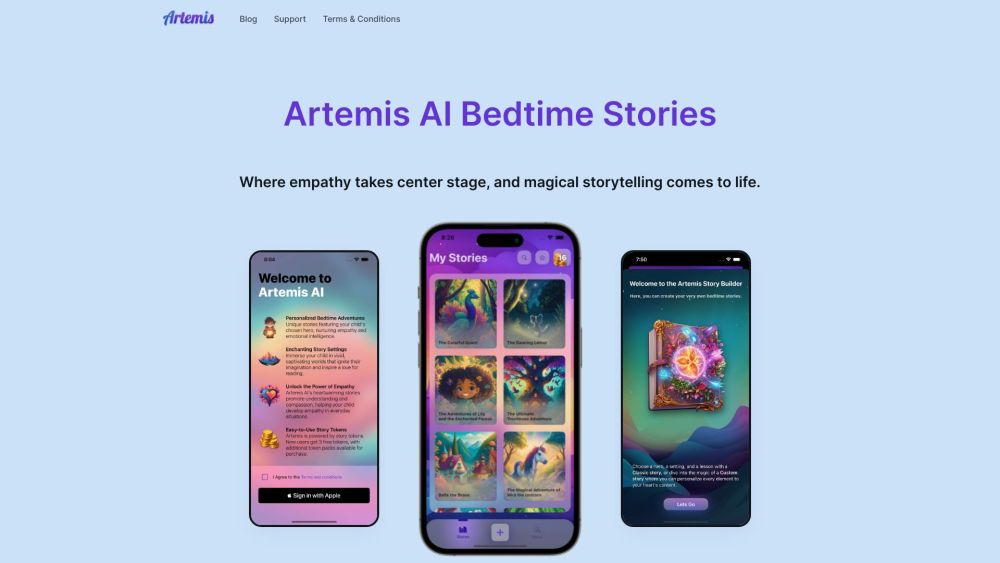 'Artemis AI: Personalized AI Bedtime Stories for Kids'