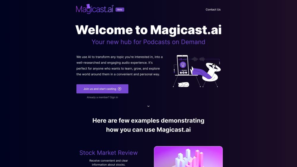 Magicast.ai: Create Personalized, On-Demand Podcasts Tailored to You