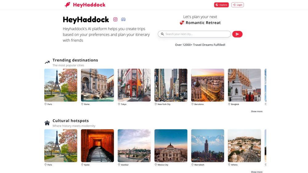 HeyHaddock: AI Travel App for Personalized Plans and Local Recommendations