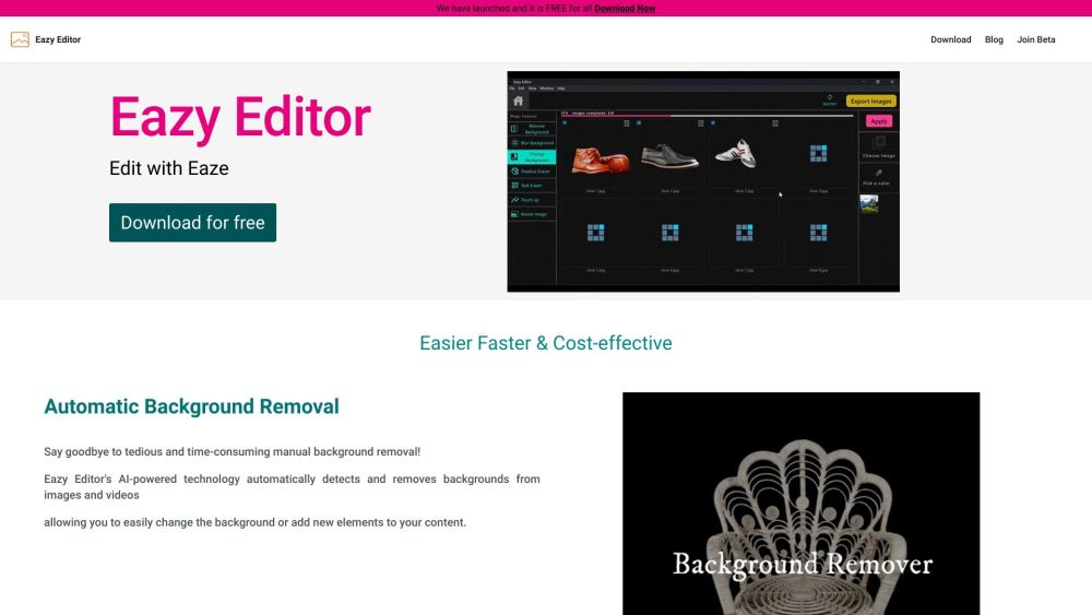 Eazy Editor: AI-Powered Photo/Video Editing, Background Removal, Object Erase