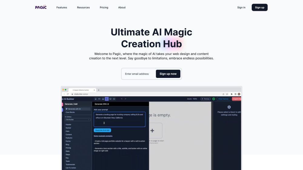 Pagic.io: AI Website Builder for Resumes, Portfolios & Presentations