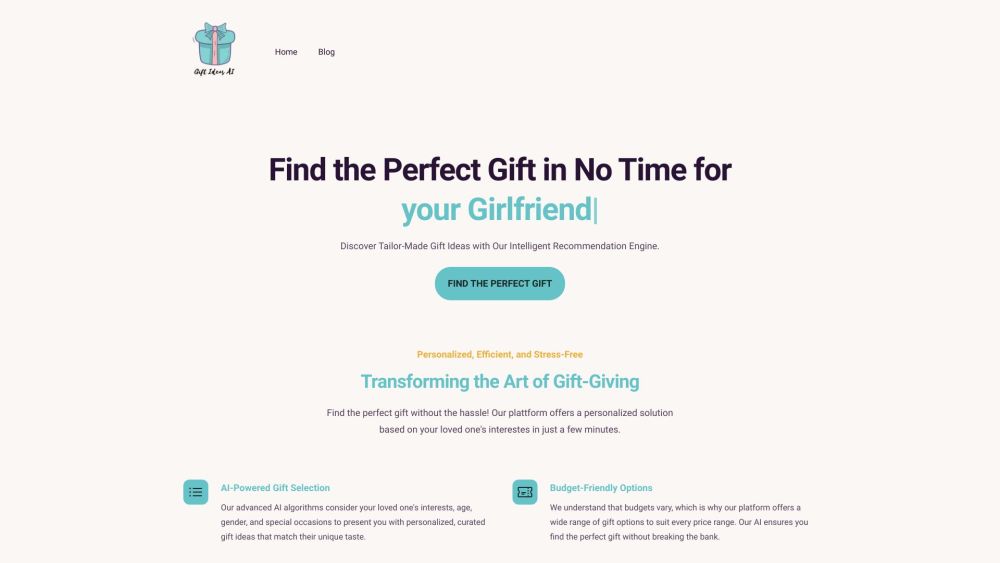 Gift Ideas AI: Personalized AI-Powered Gift Recommendations