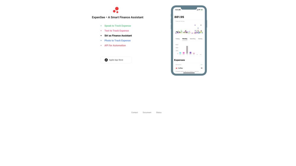 ExpenSee: Voice-Activated Finance & Expense Tracker with iCloud Storage