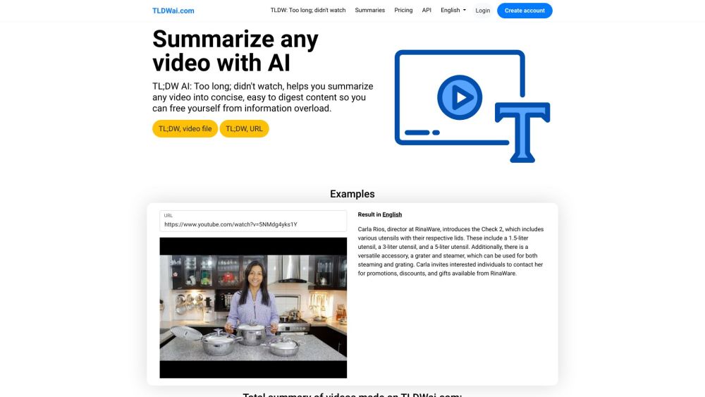 TL;DW AI: AI-Powered Video Summarizer for Concise, Digestible Content