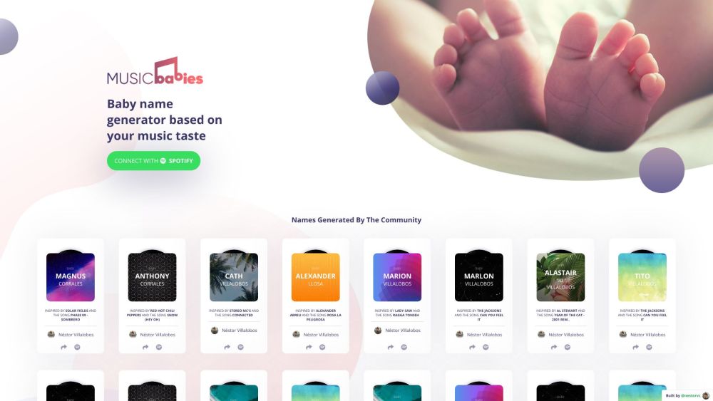 MusicBabies.app : Baby Name Ideas from Your Music Taste