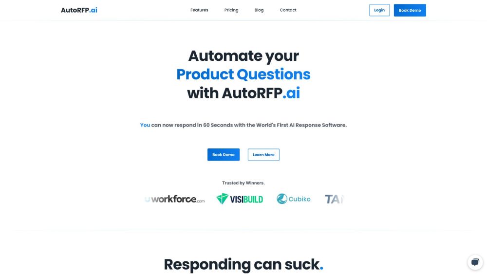 AutoRFP.ai: AI RFP Response Automation, Quality Enhancement Tools