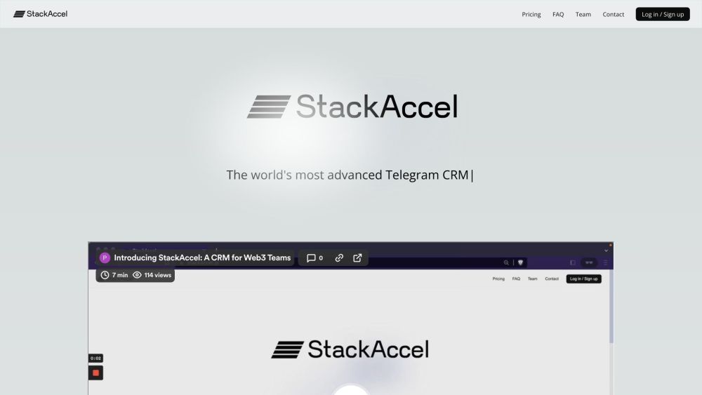 StackAccel: Telegram CRM for Crypto Sales Teams' Efficiency Solution