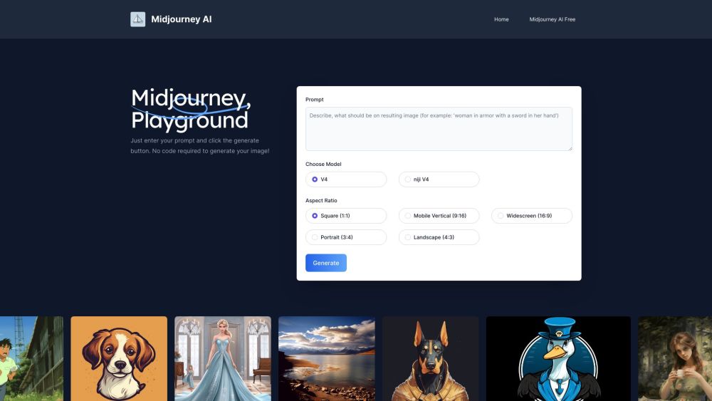 Midjourney AI: Art Generator with Free Trial & Preset Prompts