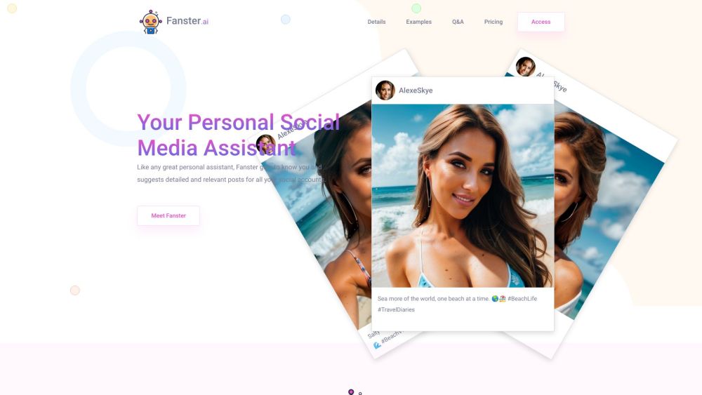 Fanster.ai: Enhances Profiles with Detailed Social Media Post Suggestions