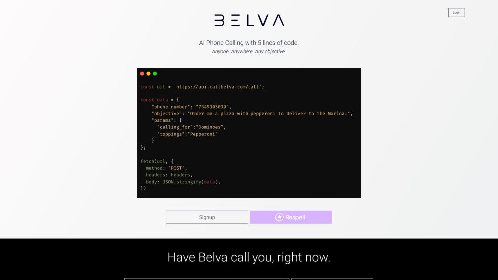 Belva – AI Phone Agent: Simplifies Communication & Handles Tasks