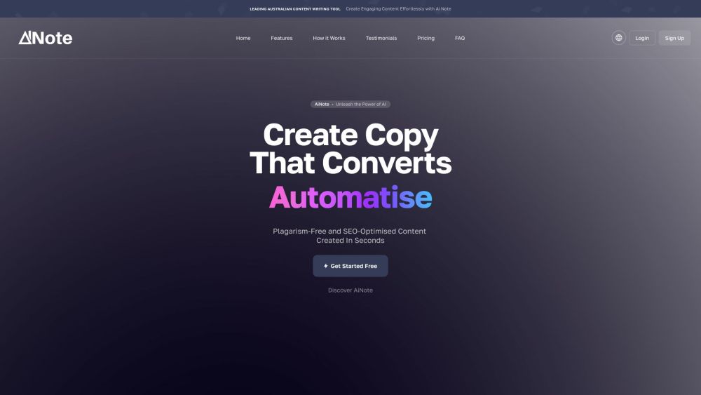 AiNote : AI Crafted, SEO-Optimized Content Writing Platform