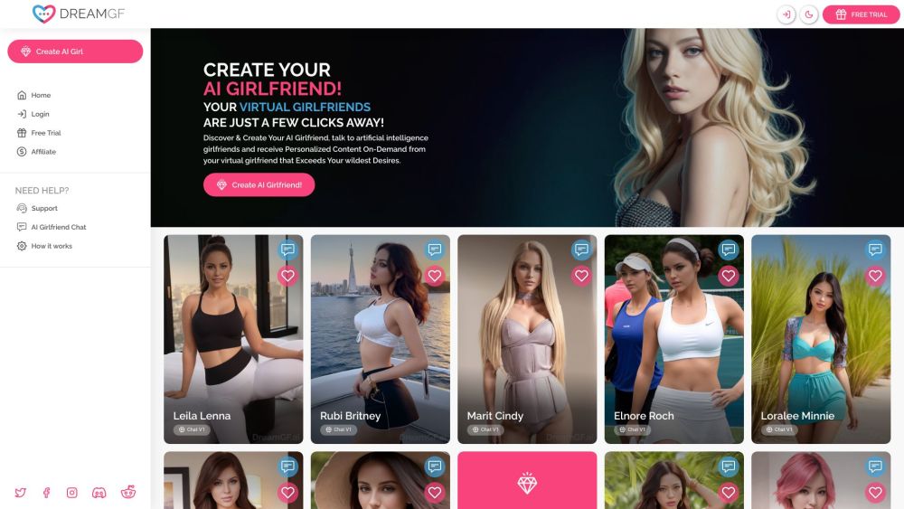 DreamGF.ai: Personalized AI Virtual Girlfriend Creation Platform