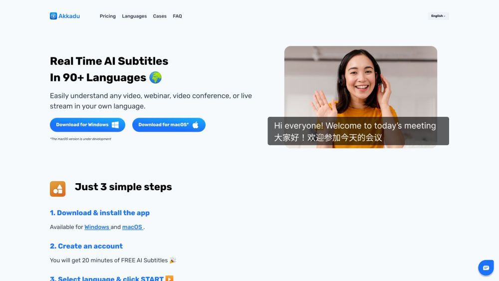 Akkadu: Real-Time AI Subtitles for 90+ Languages & Platforms