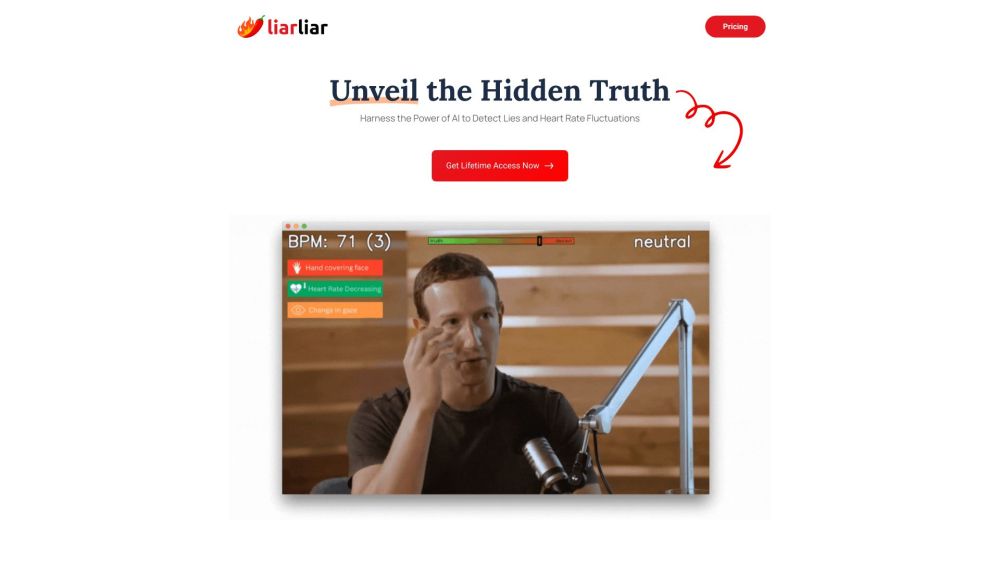 LiarLiar.ai: AI Lie Detector, Heart Rate Monitor & Video Analysis Tool