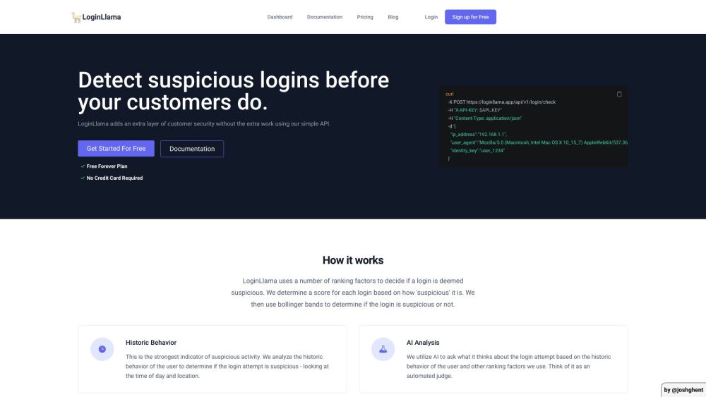 LoginLlama: API Suite for Detecting Suspicious Logins, Ensuring Security