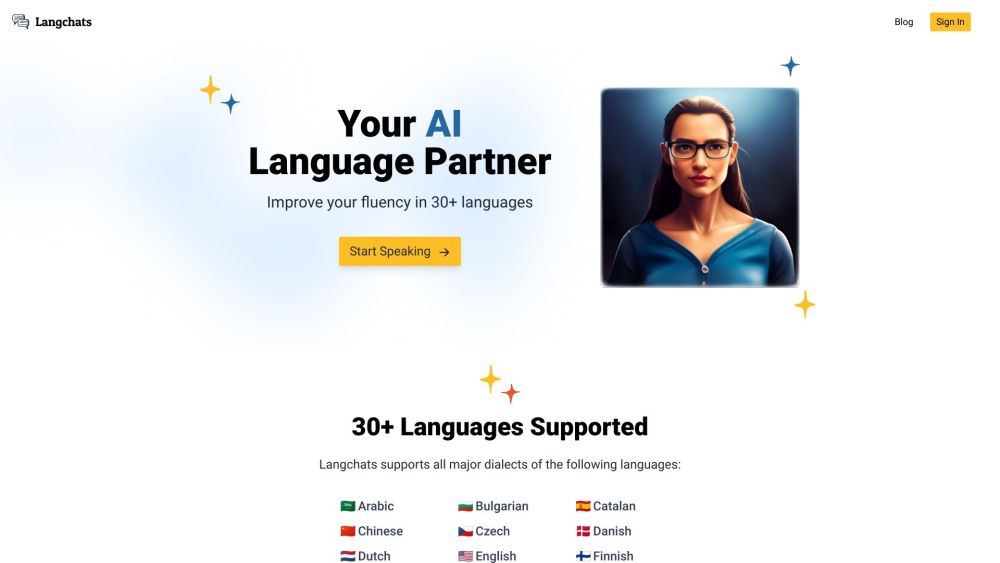 Langchats: AI Chat for Fluency in 30+ Languages