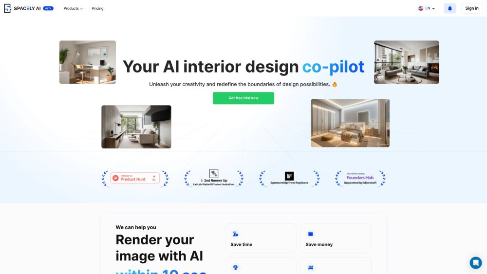 Spacely AI: Quick, Personalized Interior Design for Home Spaces