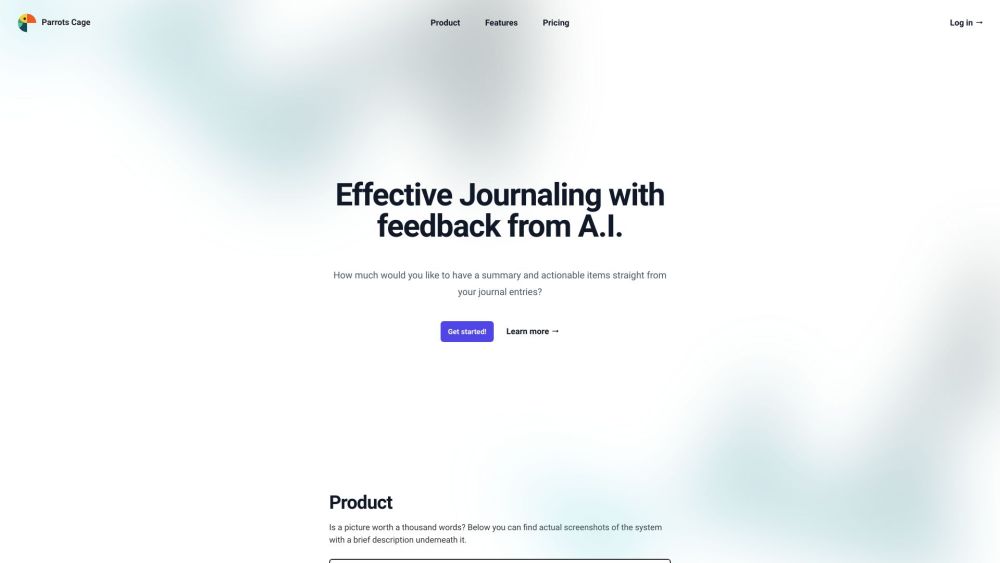 ParrotsCage: AI Journaling for Mood Improvement & Insightful Feedback