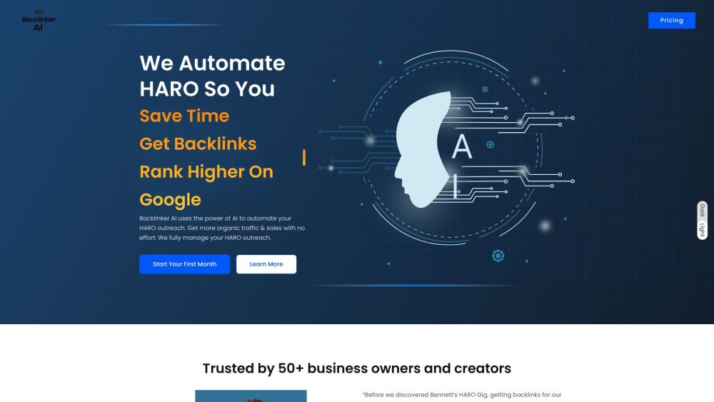 Backlinker AI: Automate HARO Outreach, Boost Organic Traffic & Backlinks