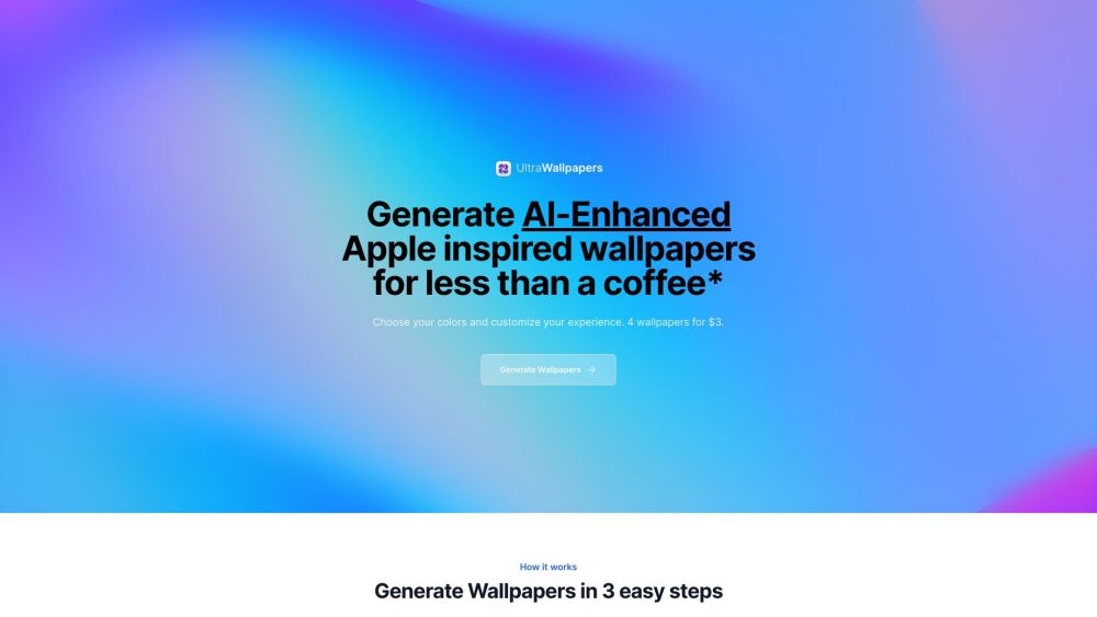 UltraWallpapers: AI-Driven Custom Apple-Inspired Wallpapers in Any Color