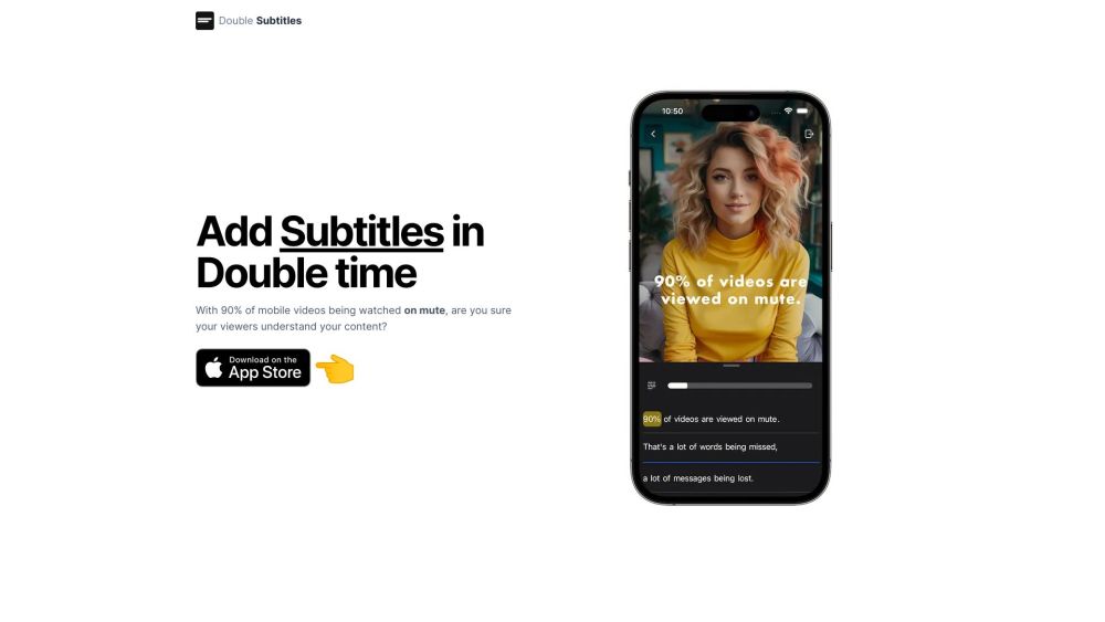 Double Subtitles: Add AI-Powered Subtitles on Mobile Videos