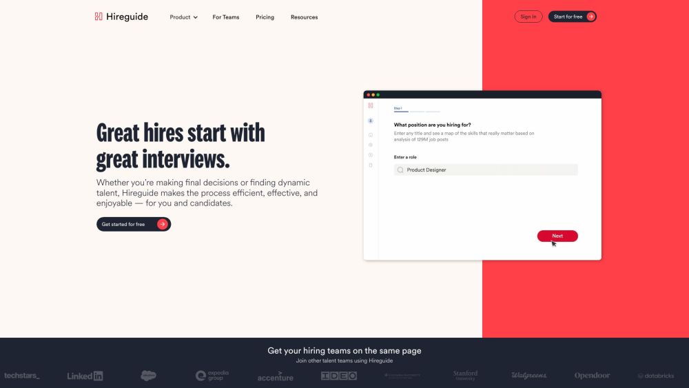 Hireguide : Interview Platform, Transcription and Training Tools