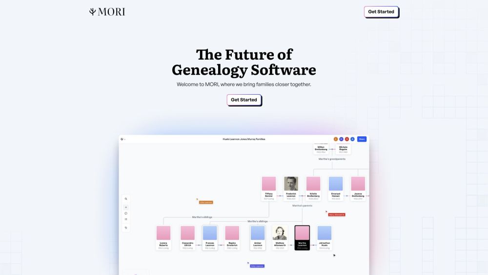 MORI: Genealogy Software for Family Tree Collaboration & AI Tools