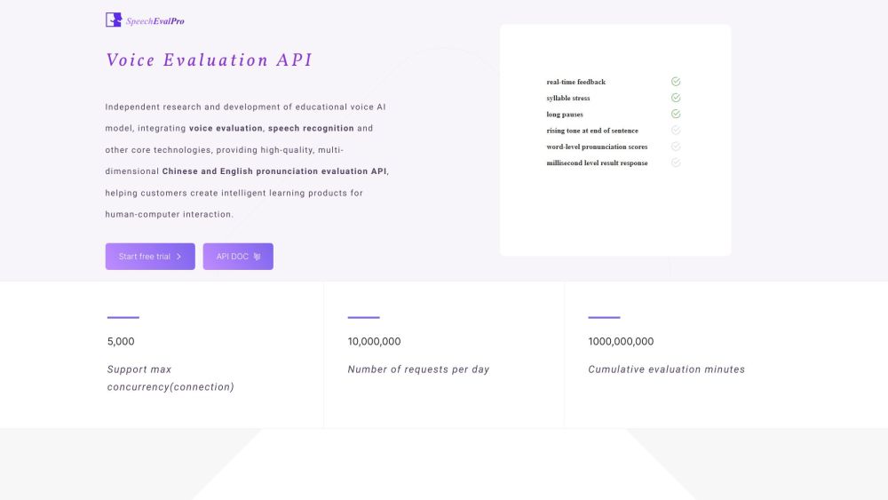 SpeechEvalPro: Scoring API for English & Chinese Pronunciation Evaluation