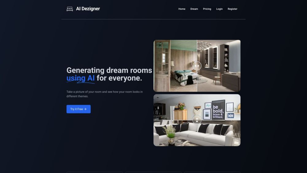 AI Dezigner: AI-Powered Platform for Instant Dream Room Designs