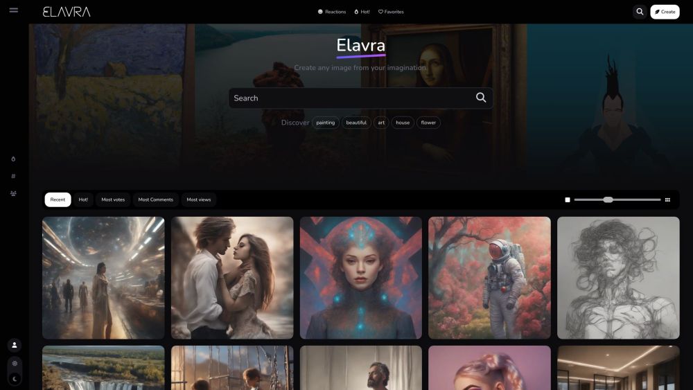 Elavra - AI Image Gallery: Generate Unlimited Free AI Images Instantly