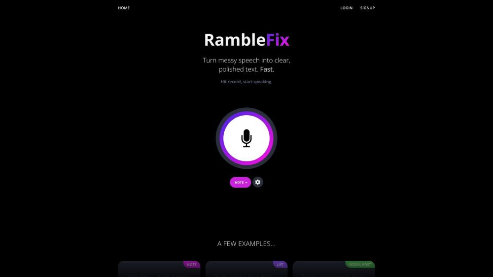 RambleFix: Transform Speech into Clear, Structured Text Automatically