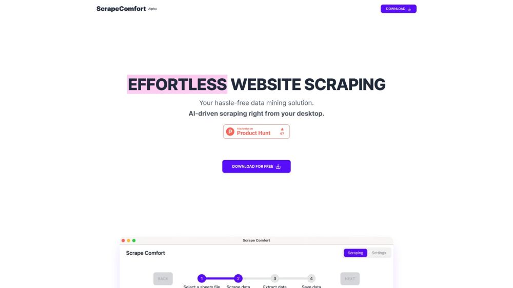 Scrape Comfort: AI-Powered, Easy Web Scraping, No Coding Needed