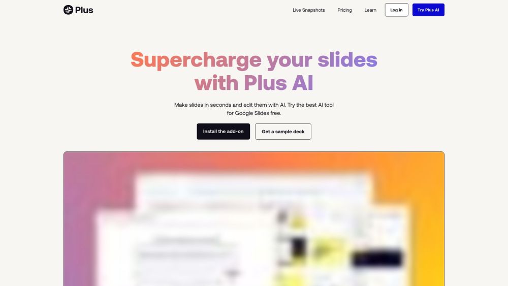 Plus AI: AI-Powered Google Slides Maker - Create & Edit in Minutes