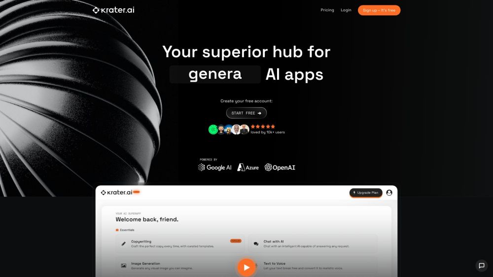 Krater.ai: AI Copywriting & Text-to-Speech SuperApp