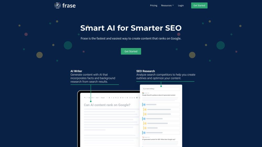 Frase: SEO Tool & AI Writer for High Google Ranking - Trusted by 30,000