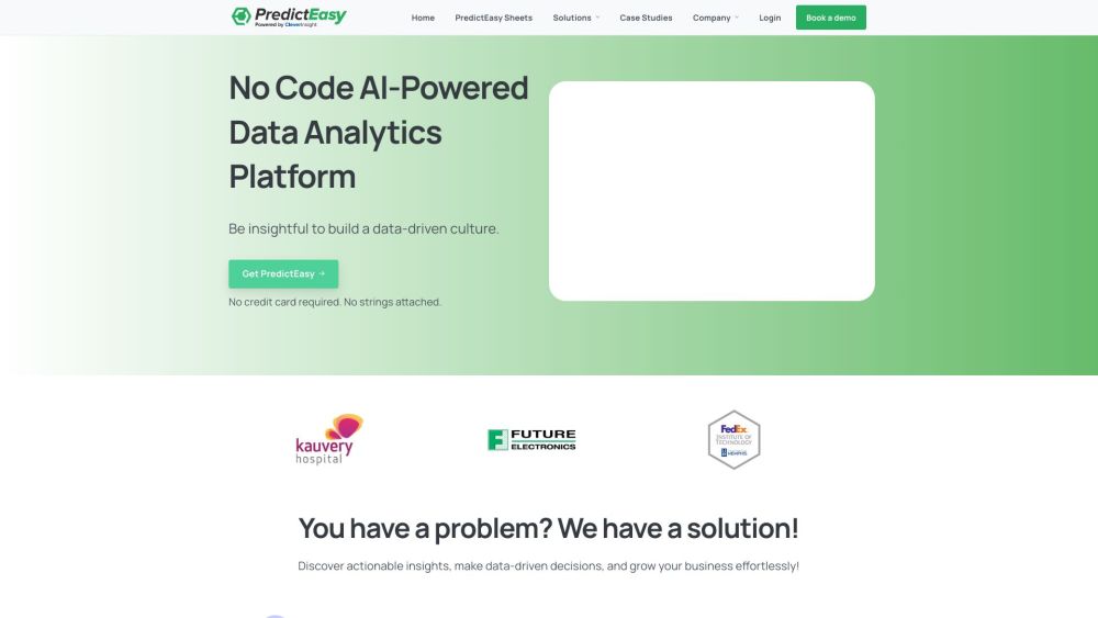 PredictEasy: No-Code AI for Data Analytics, Visualization & Modeling