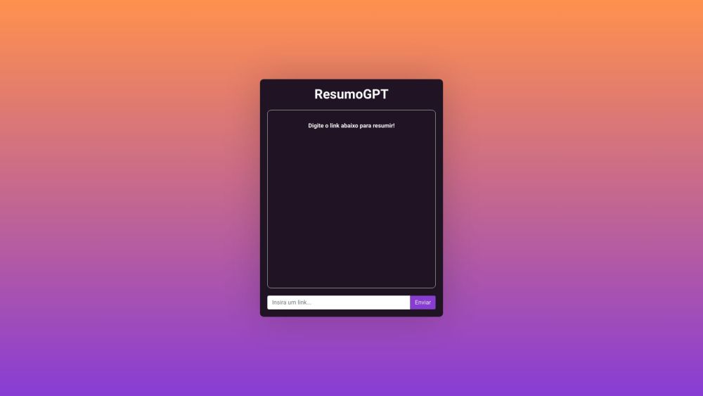 ResumoGPT: AI Summarizer for Videos, Audios, News & Office Files