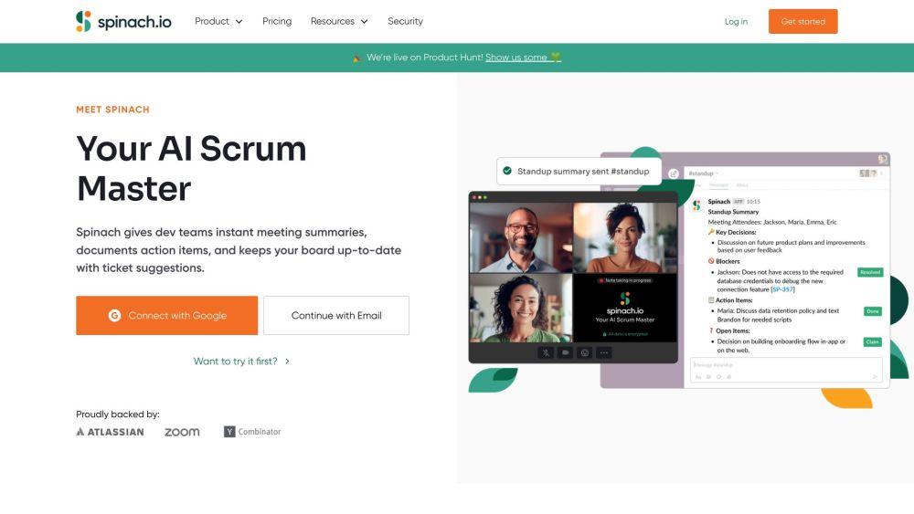 Spinach.io: AI Scrum Master for Agile Teams, Meetings & Tickets