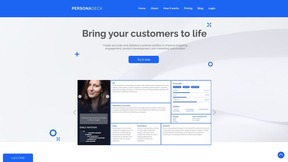 Personadeck.io: AI-Powered Tool for Accurate Customer Profiles
