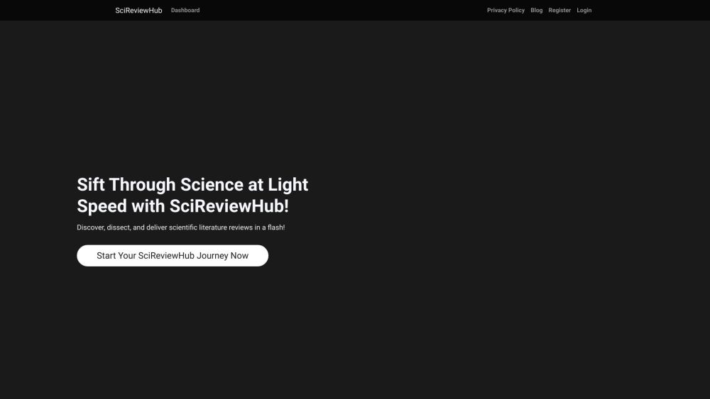 SciReviewHub: AI-Powered Scientific Writing & Literature Review Platform